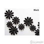 Dekoratiivkleebised 3D flowers black