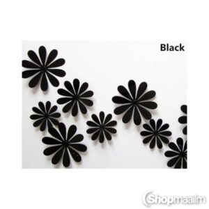 Dekoratiivkleebised 3D flowers black