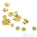 Dekoratiivkleebised 3D flowers gold