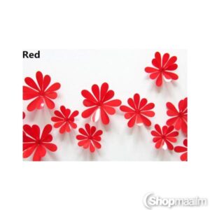 Dekoratiivkleebised 3D flowers red