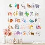 Dekoratiivkleebis Animals sticker alphabet