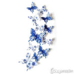 Liblikad Blue flower butterflies