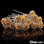 Juuksenõel Crystal rose hair pin yellow