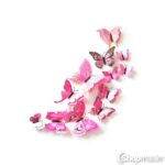 Liblikad Double butterflies pink