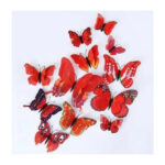 Liblikad Double butterflies red 2