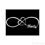 Kleeps Family car sticker silver