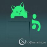 Lüliti ümbrise dekoratiivkleebis Glow cat sticker