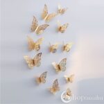 3D liblikad Gold butterflies