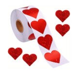 Kleepsud Heart label red 2