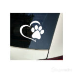 Kleeps Heart paw sticker white