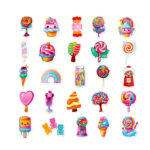 Segatud kleepsud Mixed stickers candy small