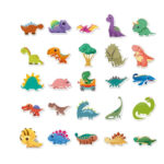 Segatud kleepsud Mixed stickers dino 3
