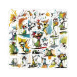 Segatud kleepsud Mixed stickers dogs