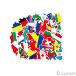 Segatud kleepsud Mixed stickers flags