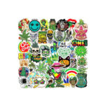 Segatud kleepsud Mixed stickers green leaves