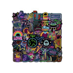 Segatud kleepsud Mixed stickers neon 2