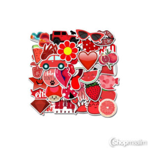 Segatud kleepsud Mixed stickers red