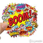 Segatud kleepsud Mixed stickers text
