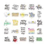 Segatud kleepsud Mixed stickers text 3
