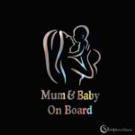 Autokleeps Mum&baby on board silver 2