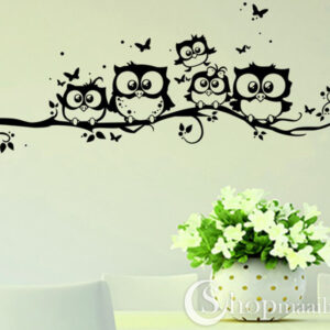 Dekoratiivkleebis Black owls