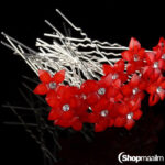 Juuksenõel Red flower hair pin