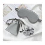 Unemask Silk eye mask grey set