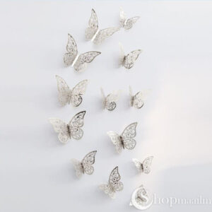 3D liblikad Silver butterflies