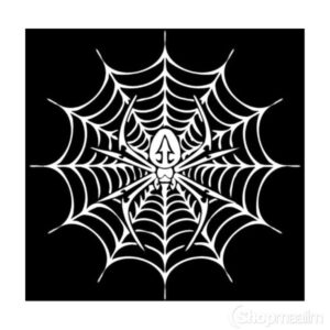 Autokleeps Spiderweb car sticker silver