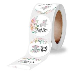 Kleepsud Thank you label elephant