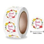 Kleepsud Thank you label flowers