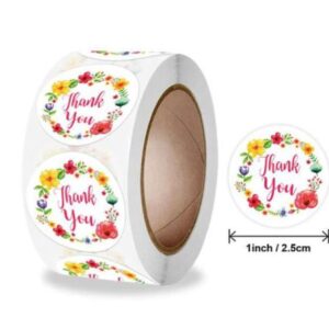 Kleepsud Thank you label flowers