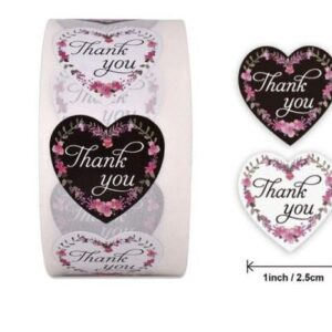 Kleepsud Thank you label heart