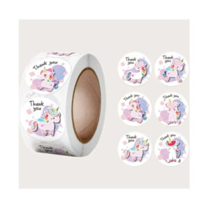 Kleepsud Thank you label unicorn