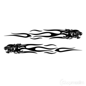 Autokleeps Tiger flame black