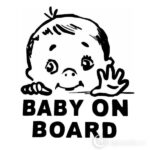 Autokleeps Baby sticker black