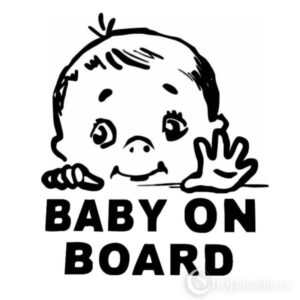 Autokleeps Baby sticker black