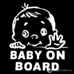 Autokleeps Baby sticker silver