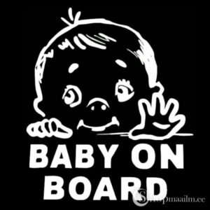 Autokleeps Baby sticker silver