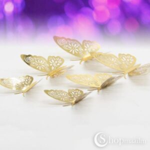 3D liblikad Gold butterflies 4