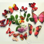 3D liblikad Red butterflies