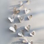 3D liblikad Silver butterflies 3