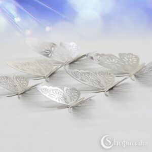 3D liblikad Silver butterflies 4