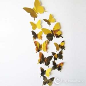 Peegeldavad liblikad Gold mirror butterflies наклейки на стену декор