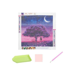 Teemanditikand / mosaiik-pilt 5d diamond purple tree