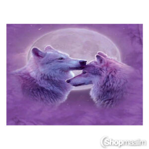 Teemanditikand / mosaiik-pilt 5D lovely wolves 2