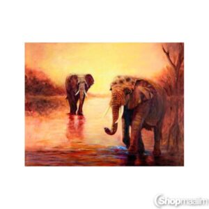 Teemanditikand / mosaiik-pilt 5D two elephants