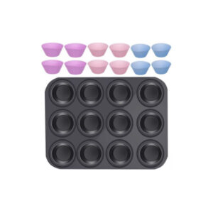 Muffinivormid Baking tray + 12 silicone molds