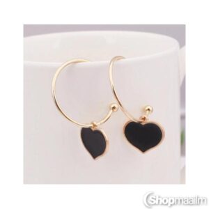 Kõrvarõngad Black heart earrings