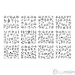 Küünte kleebised Black nail stickers